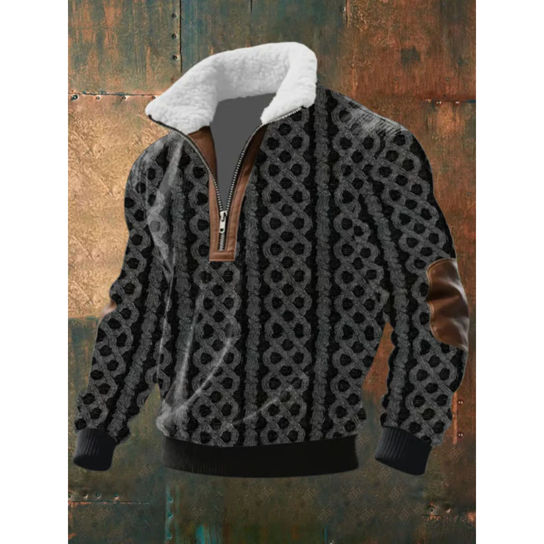 Ettiene | Fleece golf z zamkiem i wysokim kołnierzem"