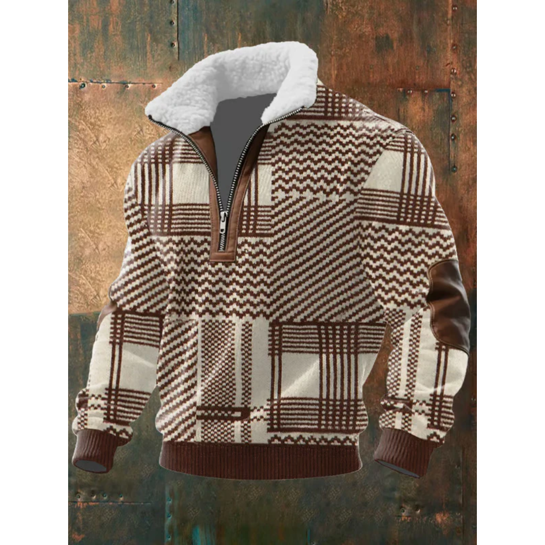 Ettiene | Fleece golf z zamkiem i wysokim kołnierzem"
