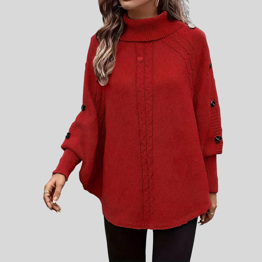 Nela™ | Sweter z wysokim kołnierzem, dzianinowy