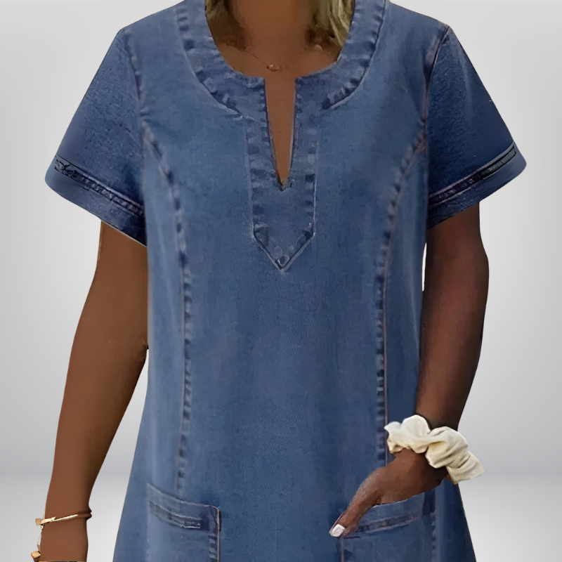 Ivory™ | Codzienna sukienka w stylu denimu