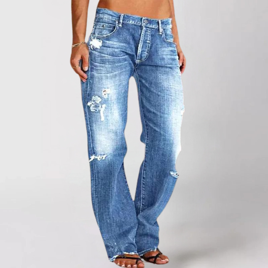 Priscilla™ | Jeans Denim z Szerokimi Nogawkami