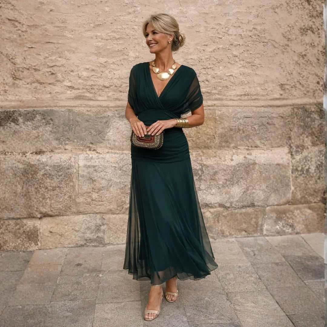 ELIZA™ – ELEGANCKA ZIELONA SUKIENKA