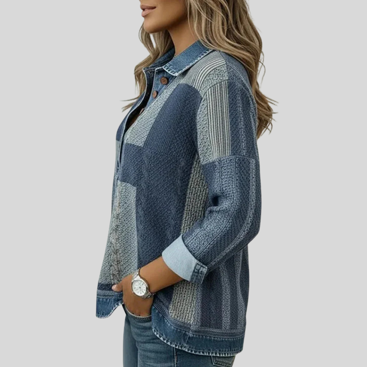 Meridell™ | Sweter z nadrukiem w kolorowe bloki