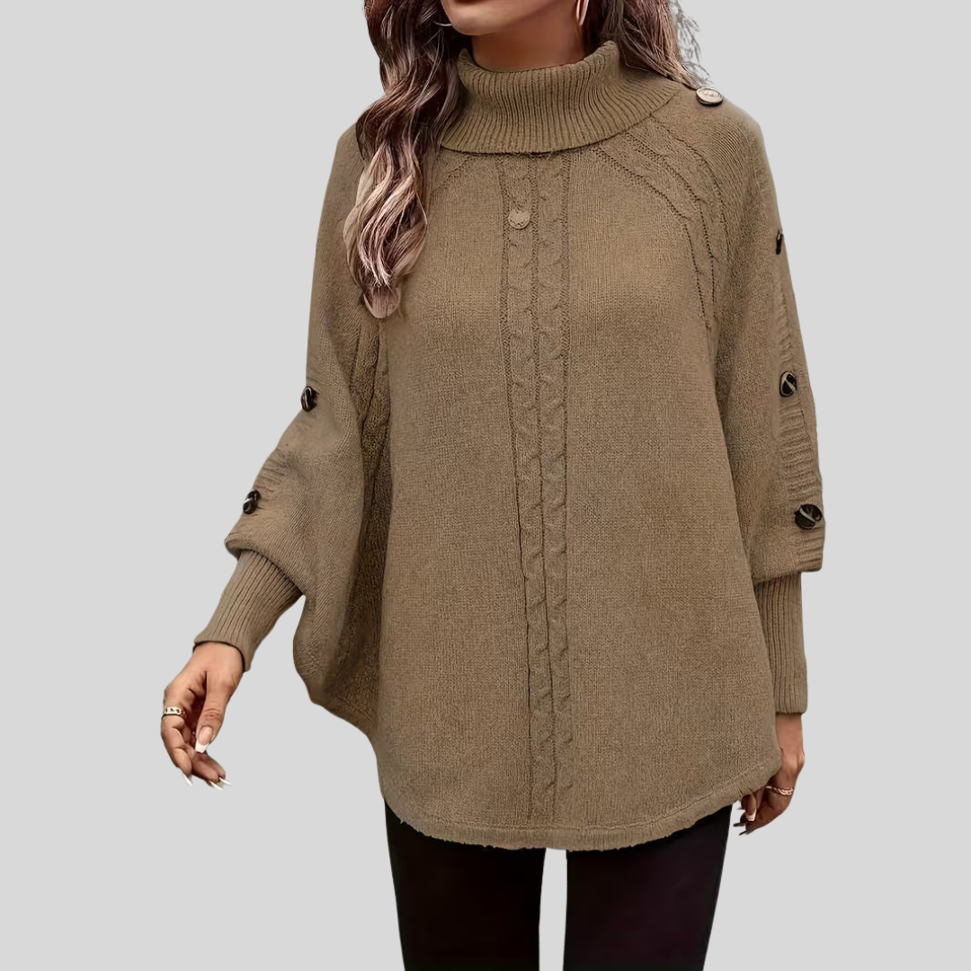 Nela™ | Sweter z wysokim kołnierzem, dzianinowy