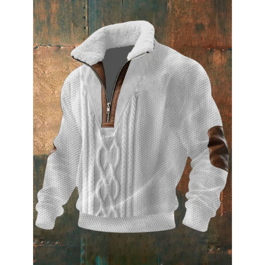 Ettiene | Fleece golf z zamkiem i wysokim kołnierzem"