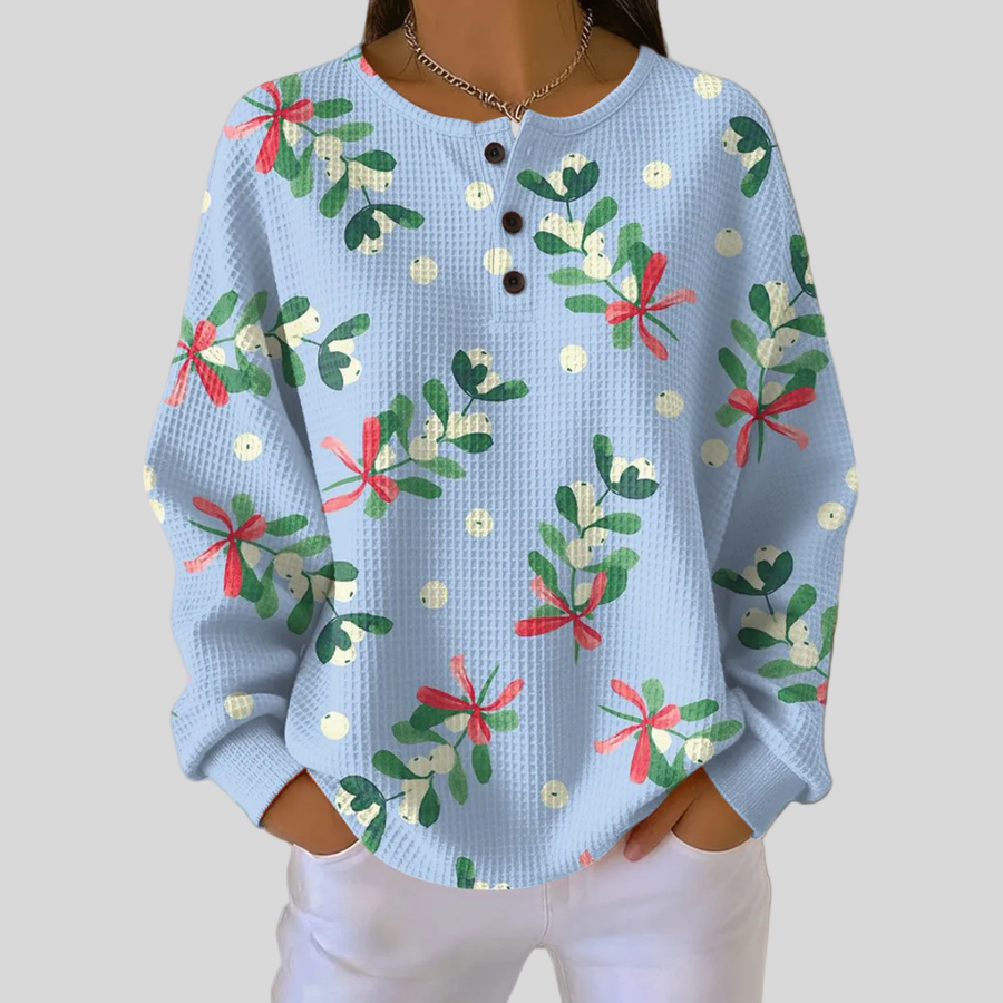 Ewelina™ | Sweter z motywem świątecznym