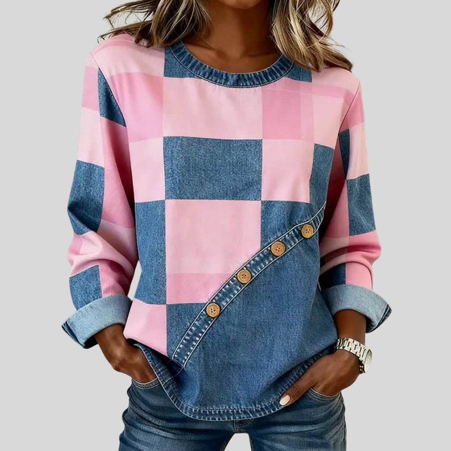 Tindelle™ | Sweter z patchworku