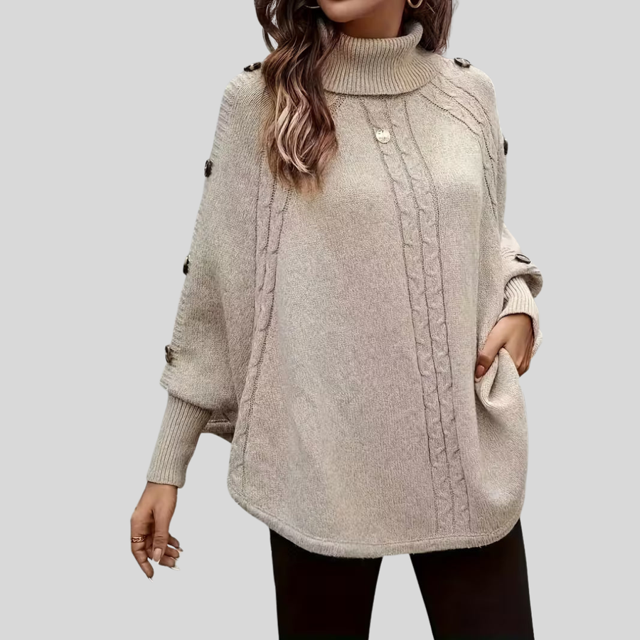 Nela™ | Sweter z wysokim kołnierzem, dzianinowy