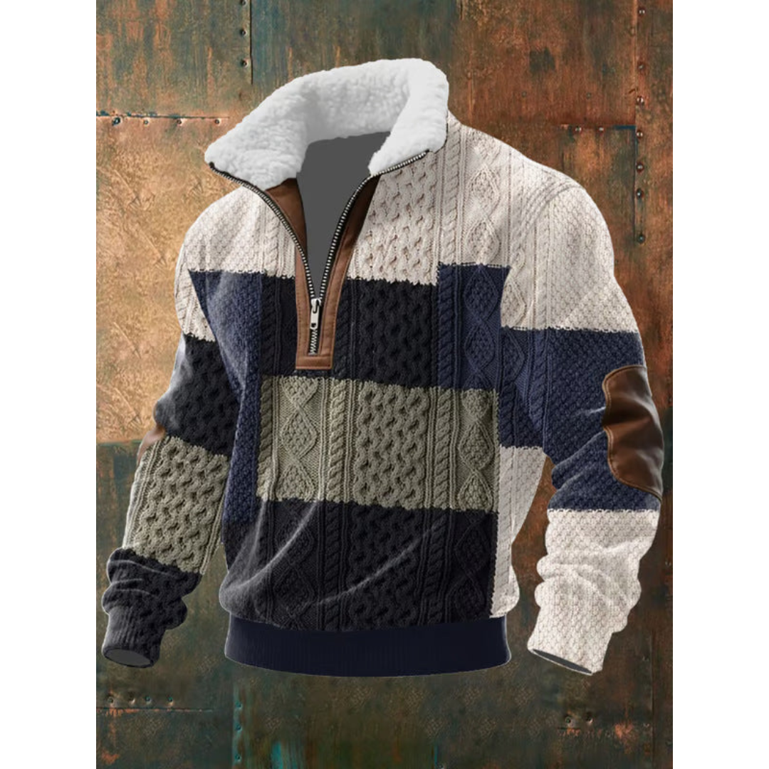 Ettiene | Fleece golf z zamkiem i wysokim kołnierzem"