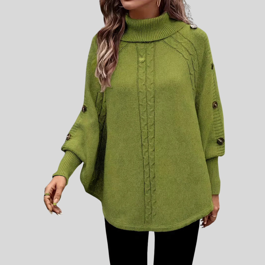 Nela™ | Sweter z wysokim kołnierzem, dzianinowy