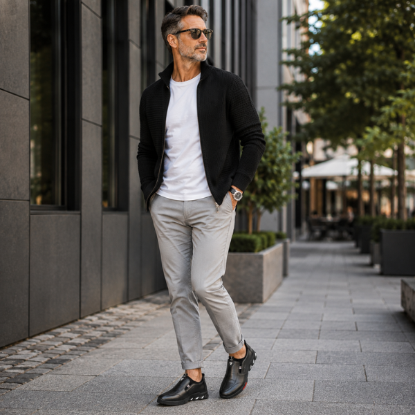 Stylowe męskie buty z antypoślizgową podeszwą