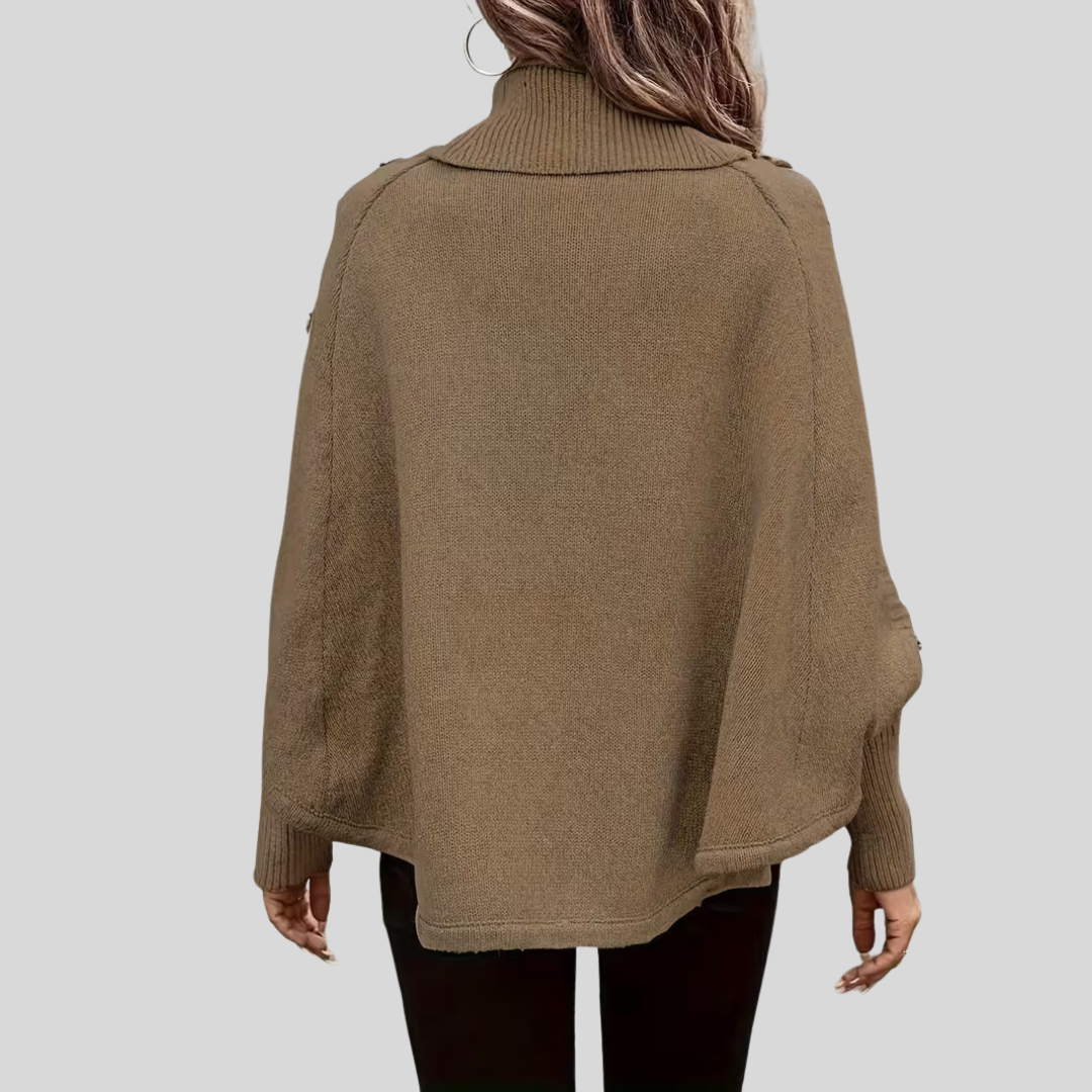 Nela™ | Sweter z wysokim kołnierzem, dzianinowy