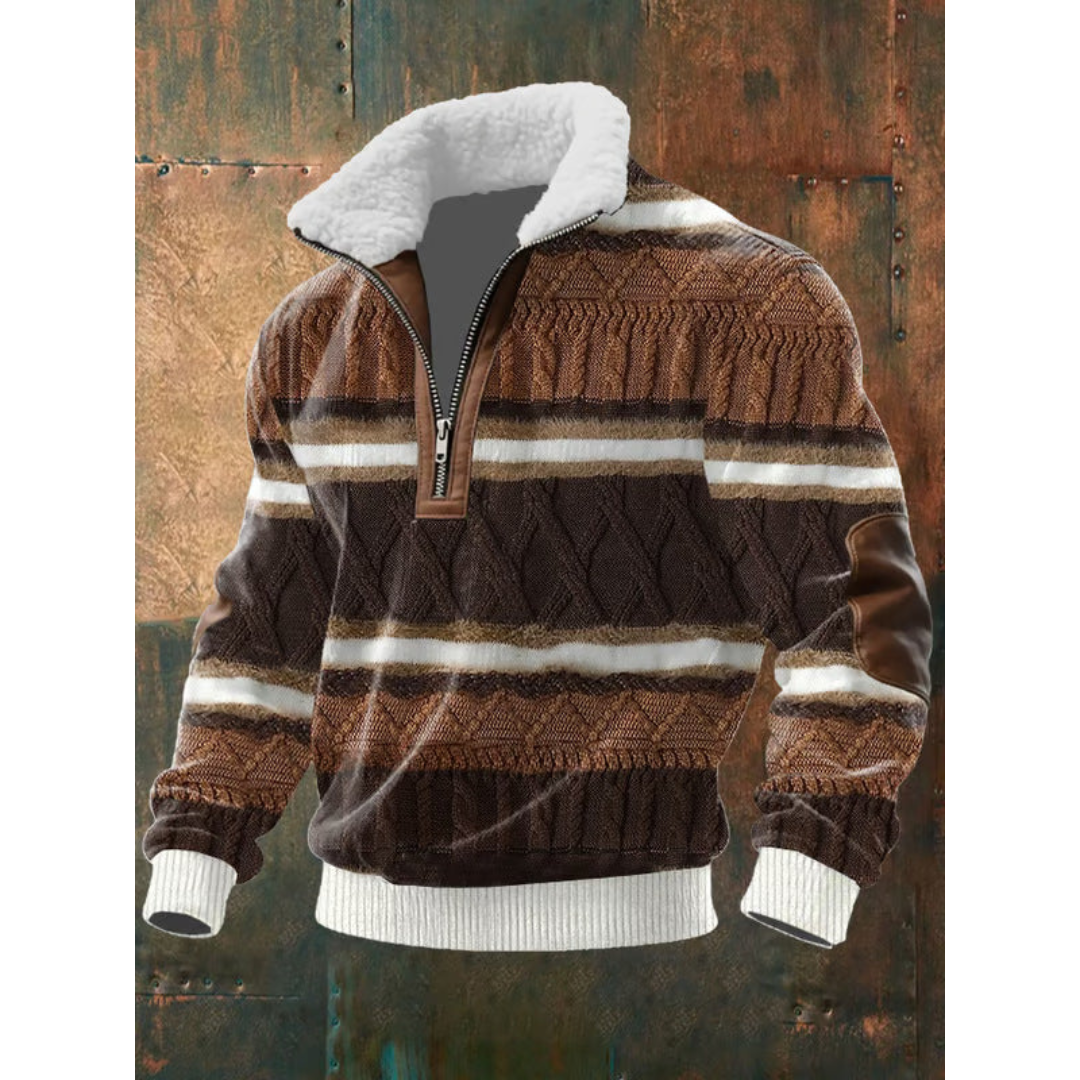 Ettiene | Fleece golf z zamkiem i wysokim kołnierzem"