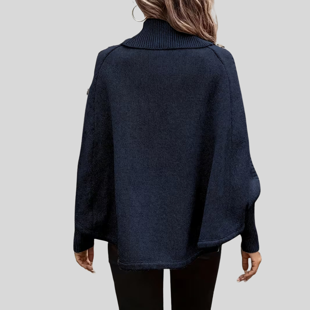 Nela™ | Sweter z wysokim kołnierzem, dzianinowy