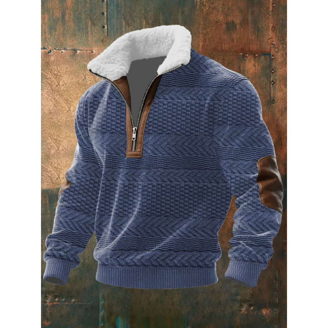 Ettiene | Fleece golf z zamkiem i wysokim kołnierzem"