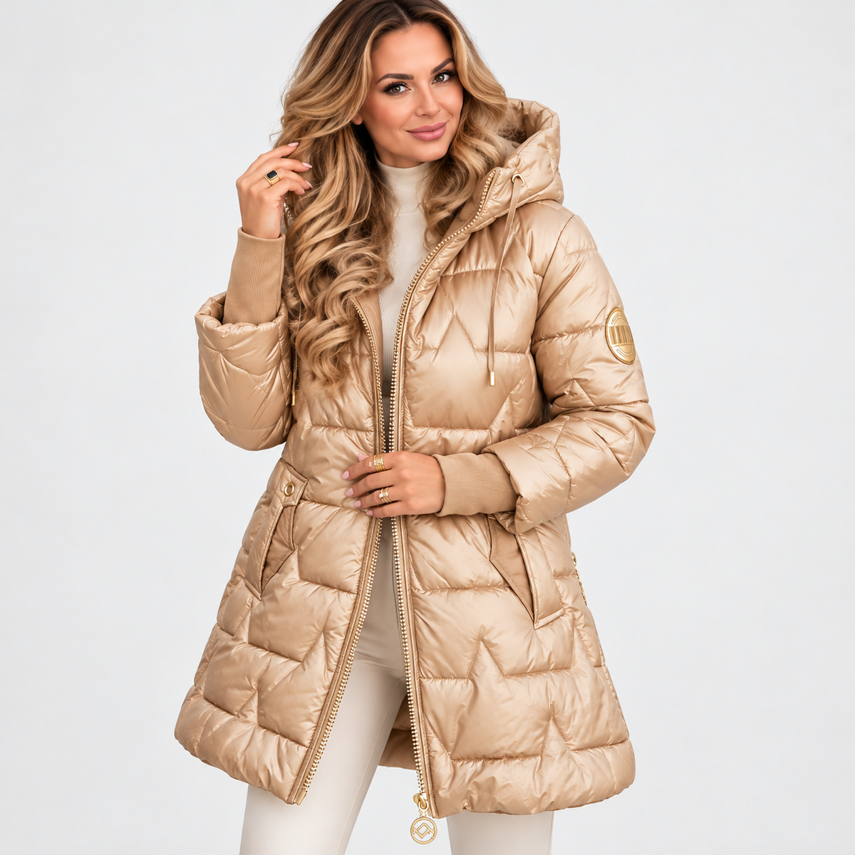 Bożena | Ciepła Zimowa Kurtka Z Kapturem