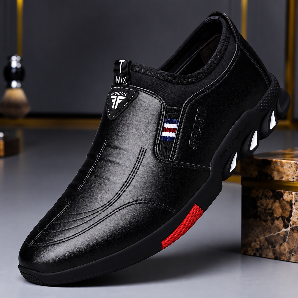 Stylowe męskie buty z antypoślizgową podeszwą