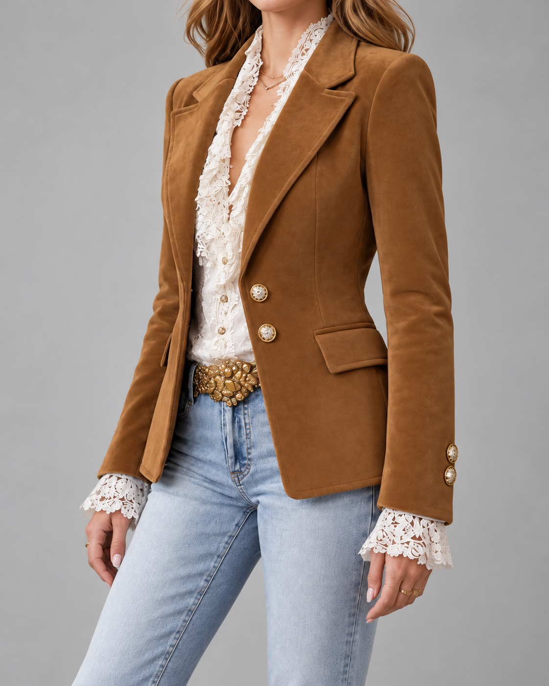 Iga | Elegancka Brązowa Marynarka