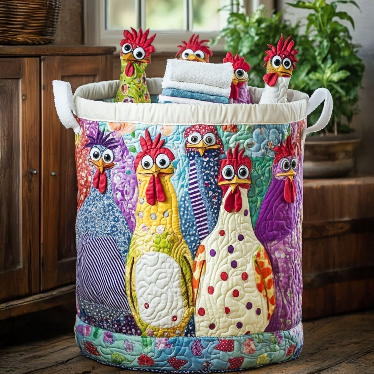 Klara | Ręcznie Quilted Kosz na Pranie