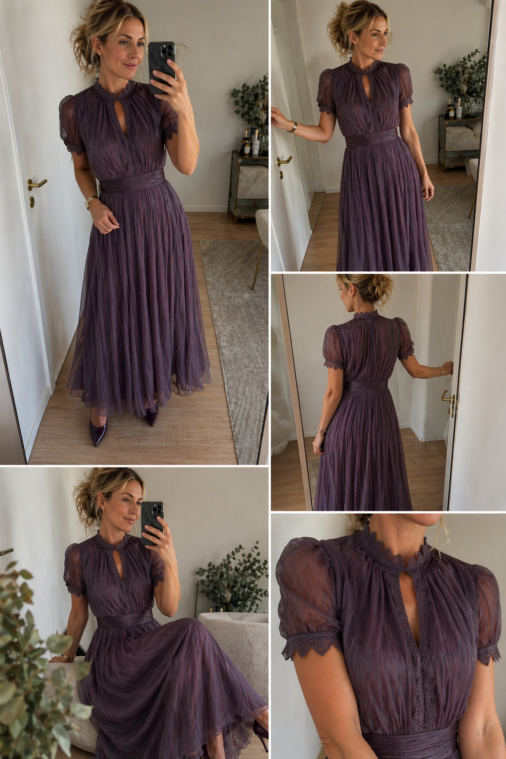 Zosia | Elegancka Sukienka Z Głębokim Fioletem