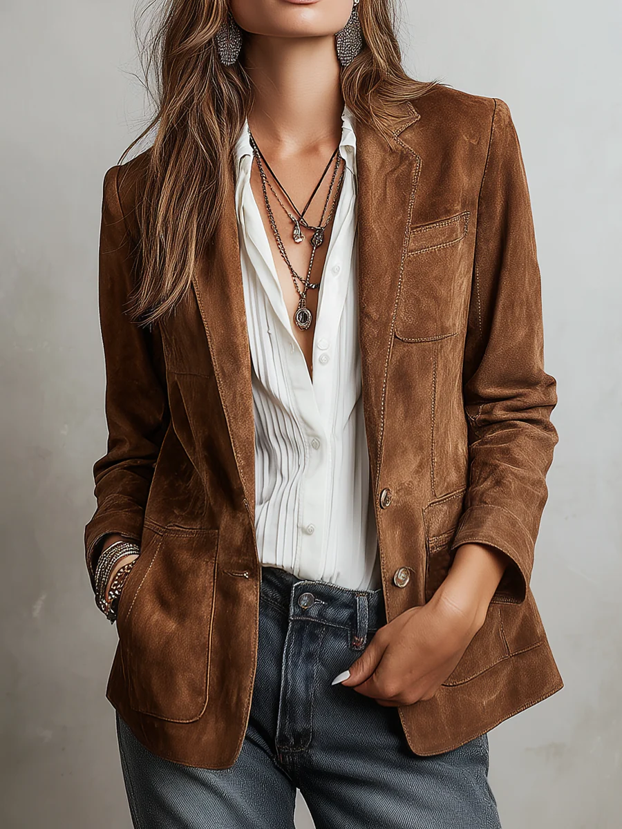 Zofia | brązowa marynarka vintage