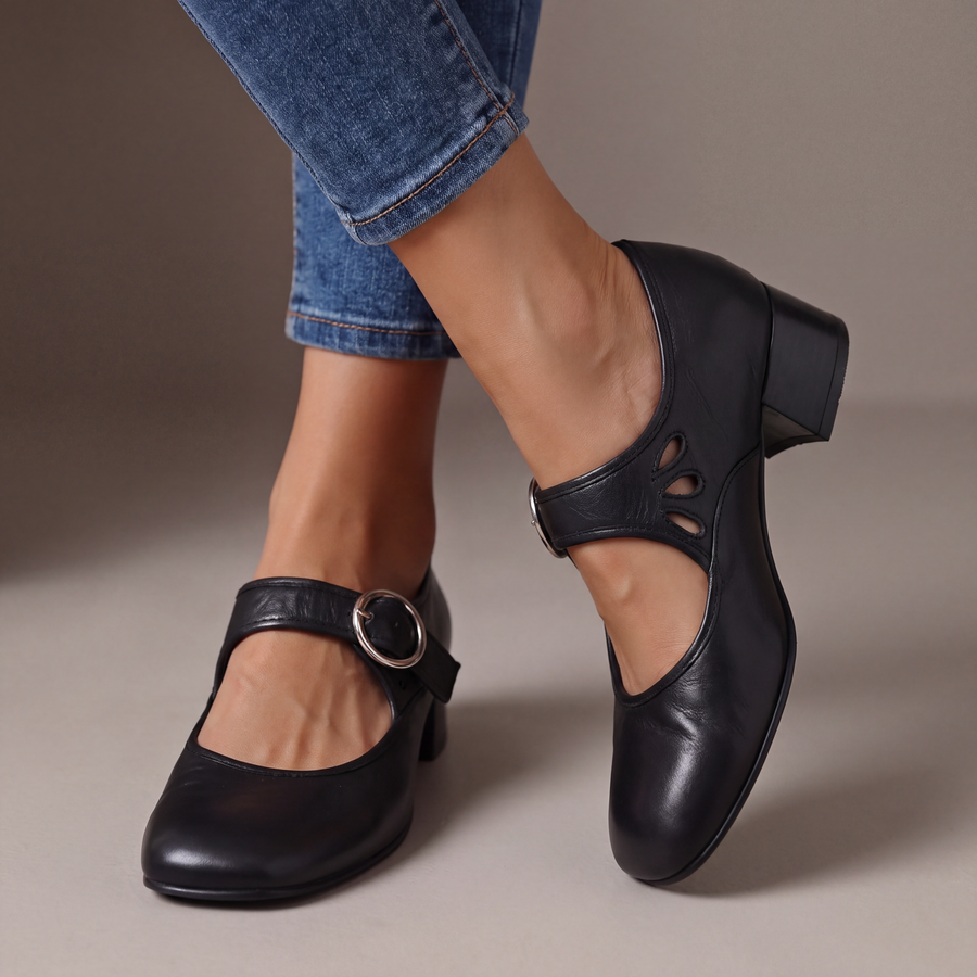 Helena | Buty Mary Jane Na Szerokim Obcasie