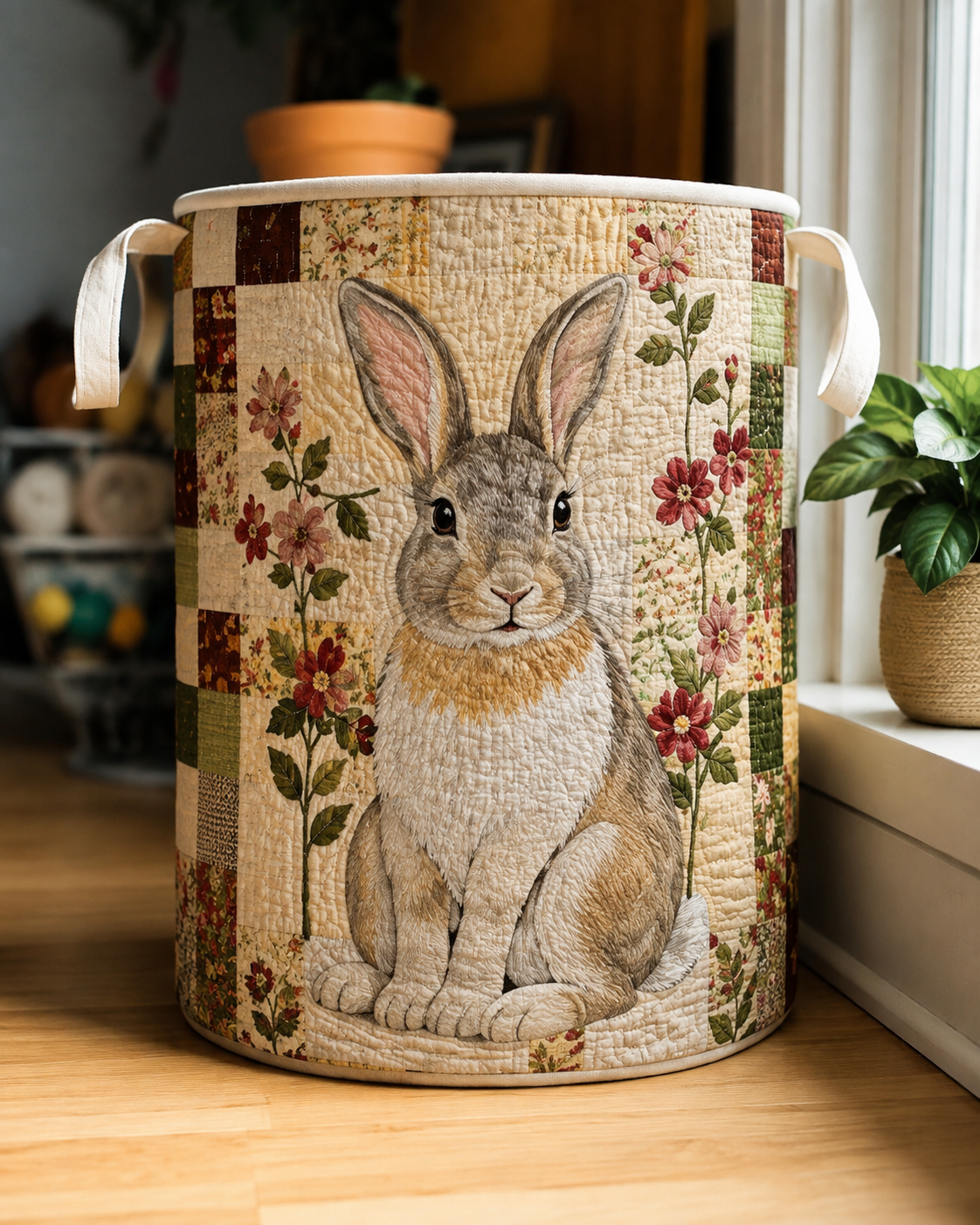 Zofia | Ręcznie Quilted Kosz na Pranie